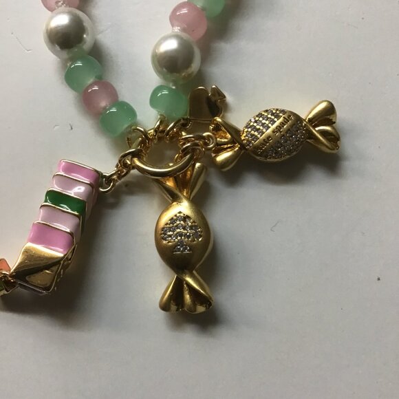 Kate Spade New Pink, Green and Pearl Candy Bracelet